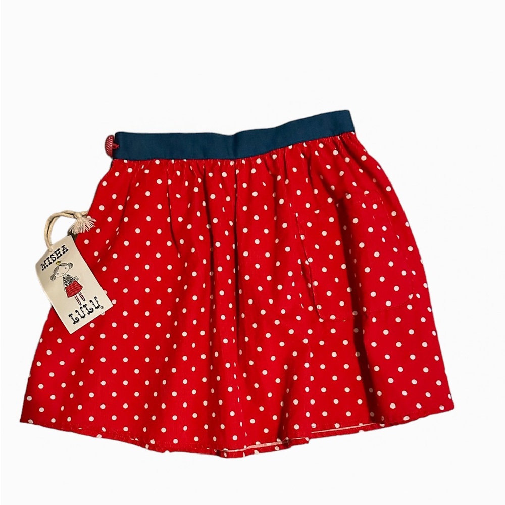 Misha Lulu Red White Polka Dot Skirt